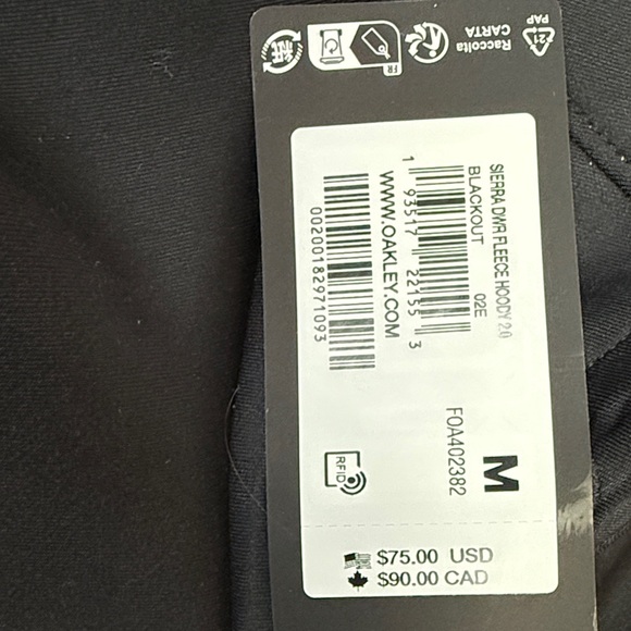 Oakley Jet Black Pullover Hoodie - Picture 3 of 3